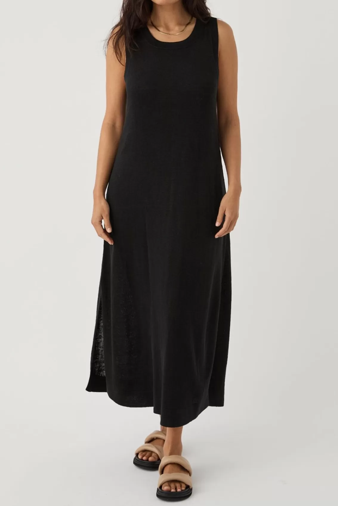 Women Arcaa Lightweight Knitwear>Brie Long Dress-Black