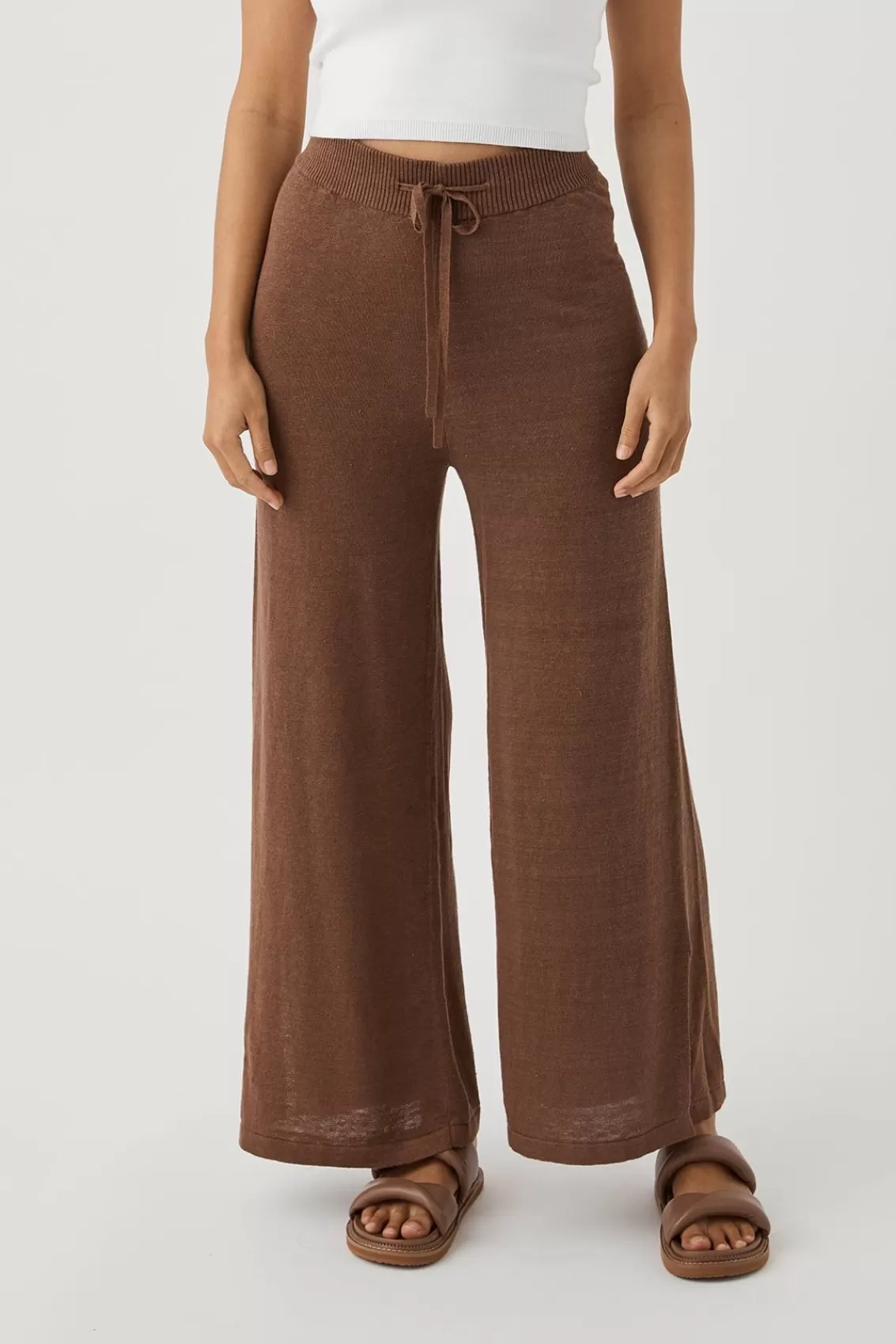 Women Arcaa Lightweight Knitwear>Brie Pant-Chocolate