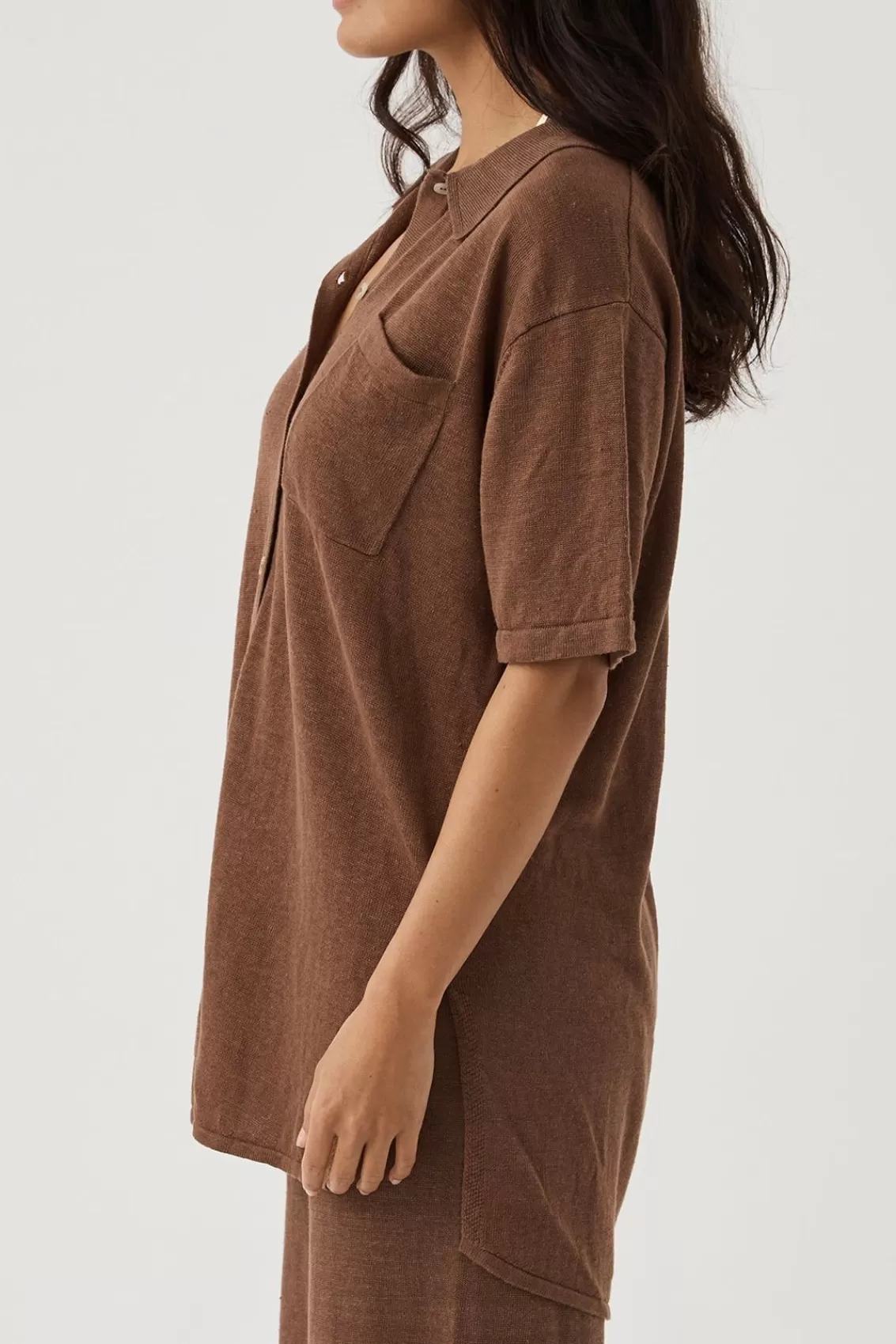 Women Arcaa Tops>Brie Shirt-Chocolate