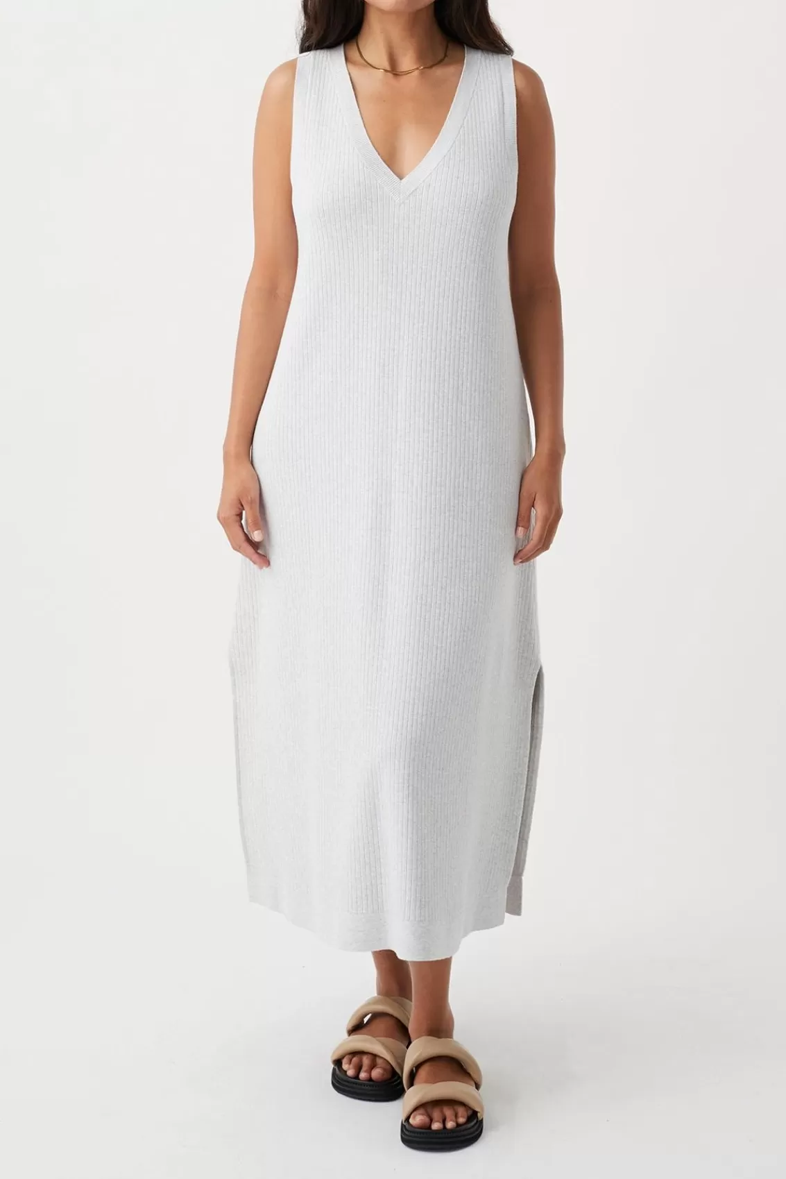 Women Arcaa Knitwear>Clara Dress-Grey Marle