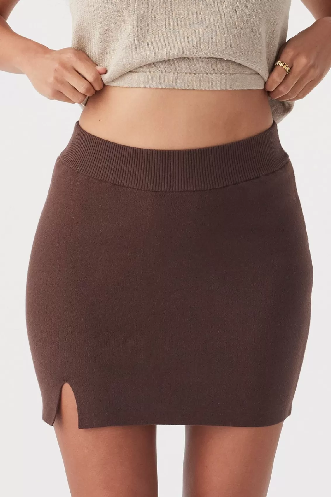 Women Arcaa Knitwear>Duke Skirt-Chocolate