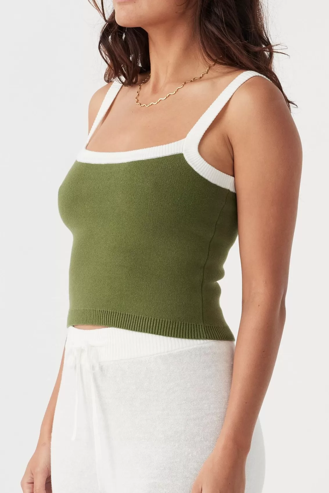 Women Arcaa Tops>Duke Tank-Caper & Cream