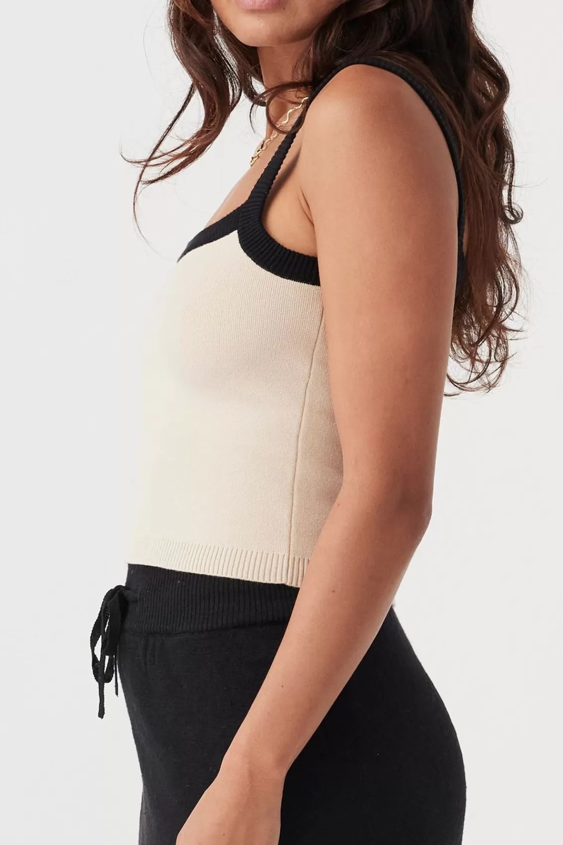 Women Arcaa Tops>Duke Tank-Sand & Black