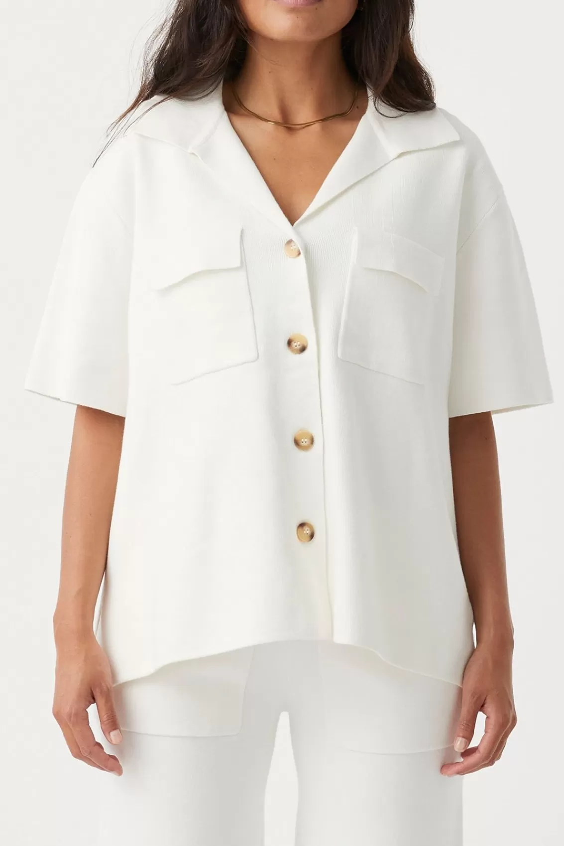 Women Arcaa Tops>Easton Shirt-Cream