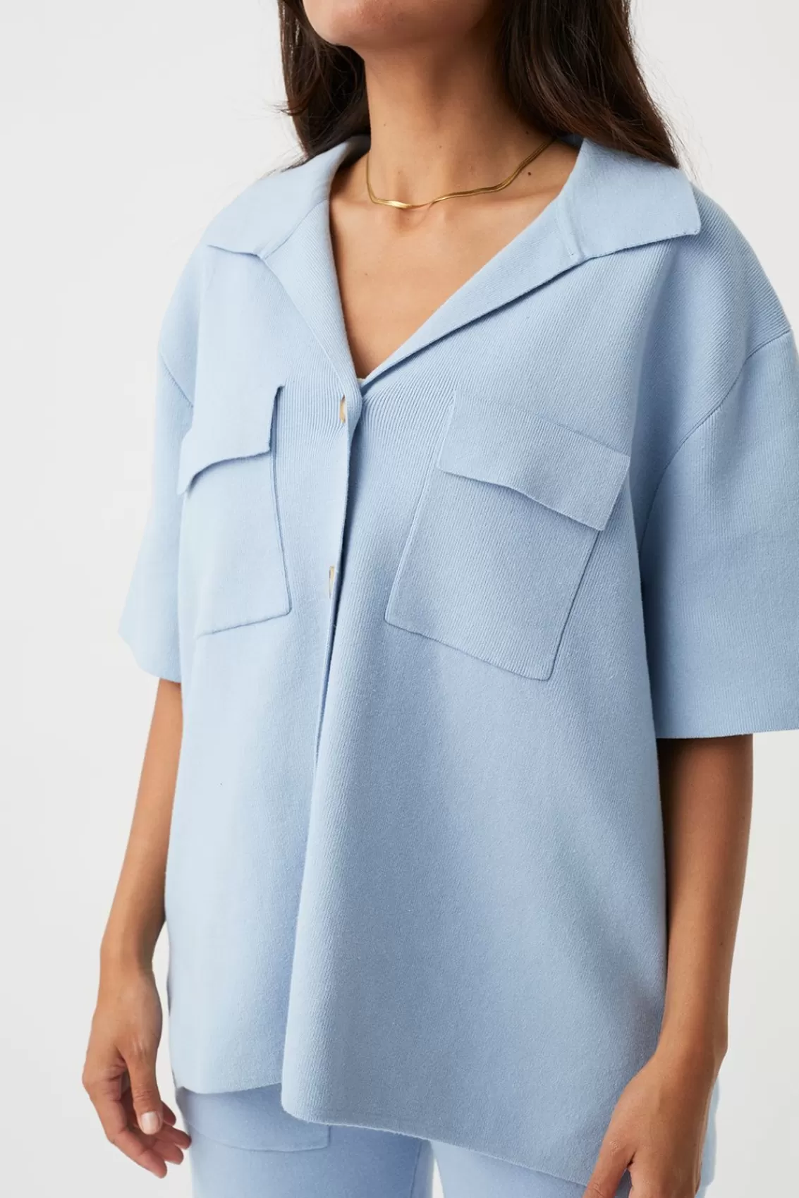 Women Arcaa Knitwear>Easton Shirt-Sky