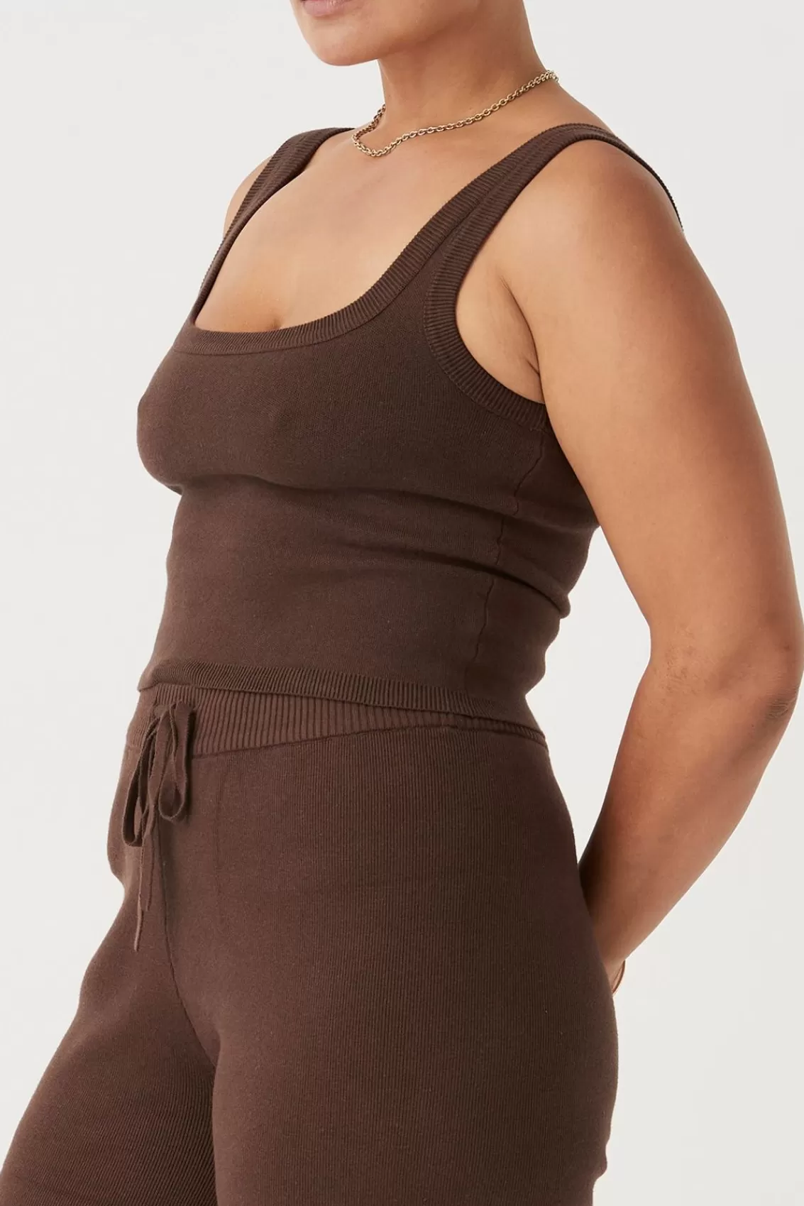 Women Arcaa Tops>Esta Tank-Chocolate