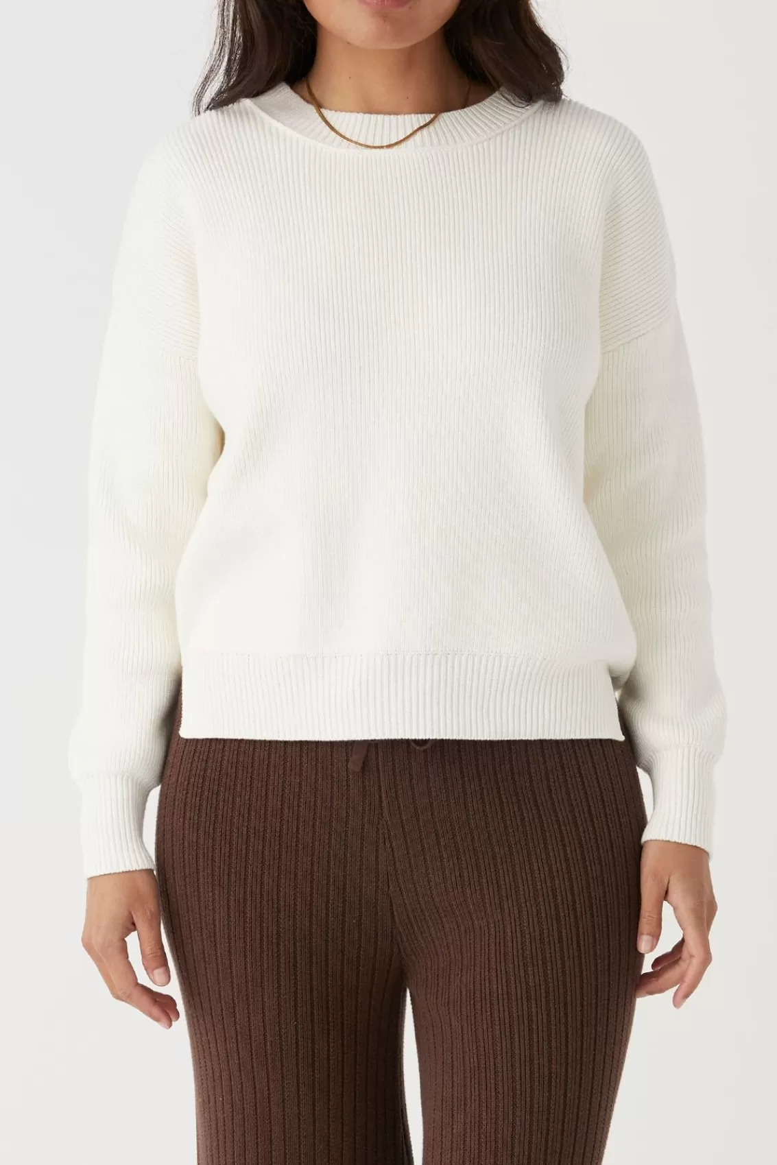 Women Arcaa Sweaters>Farrah Organic Knit Sweater-Cream