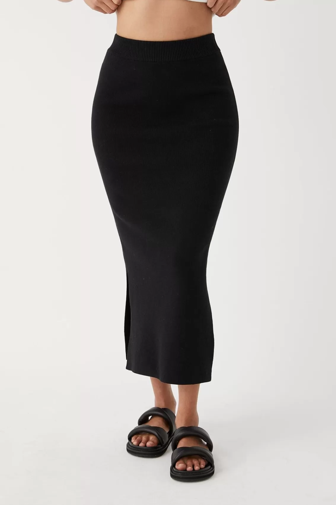 Women Arcaa Knitwear>Harper Organic Knit Skirt-Black