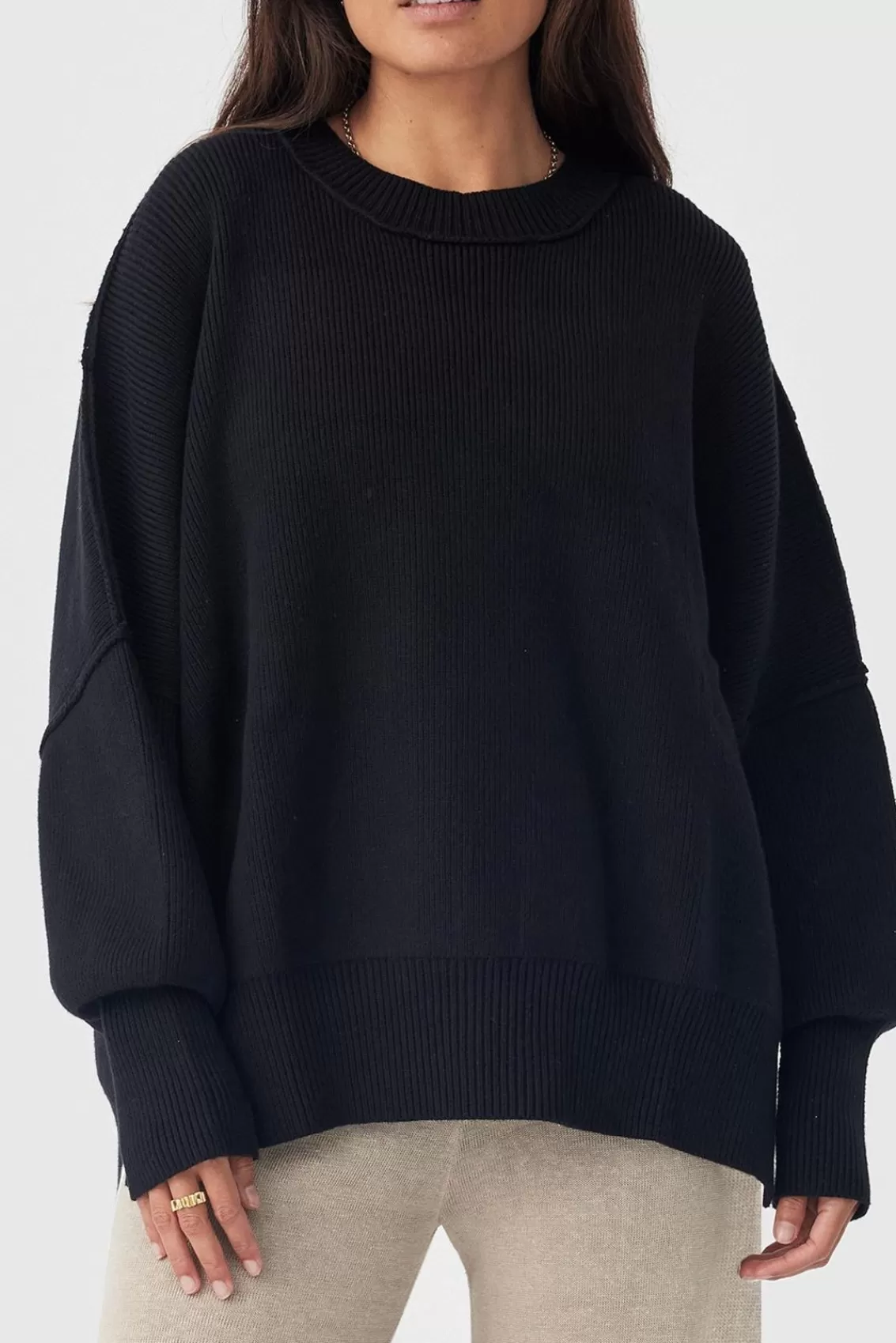 Women Arcaa Knitwear>Harper Organic Knit Sweater-Black