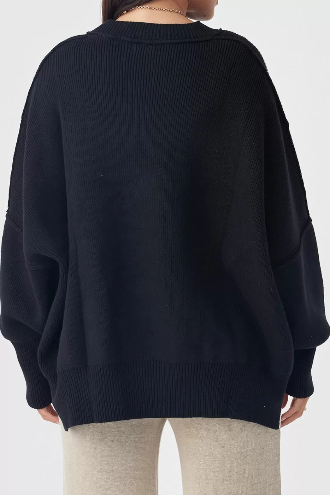 Women Arcaa Knitwear>Harper Organic Knit Sweater-Black