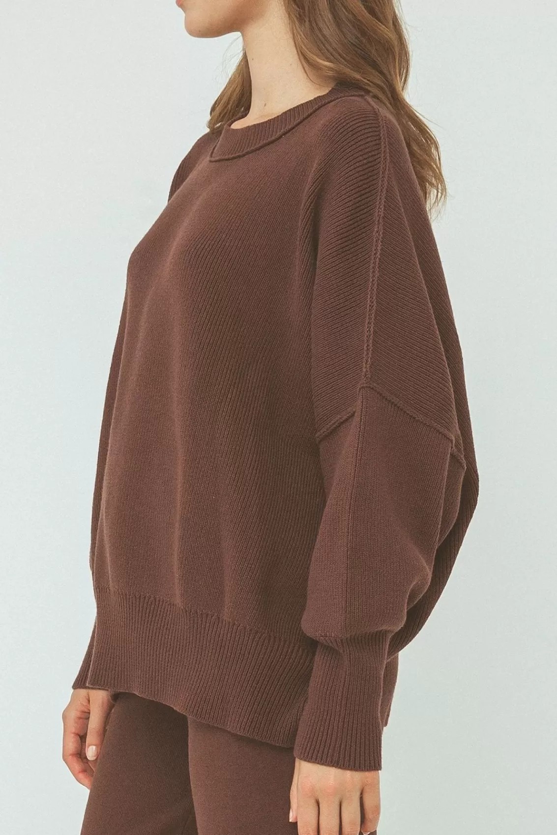 Women Arcaa Sweaters>Harper Organic Knit Sweater-Chocolate