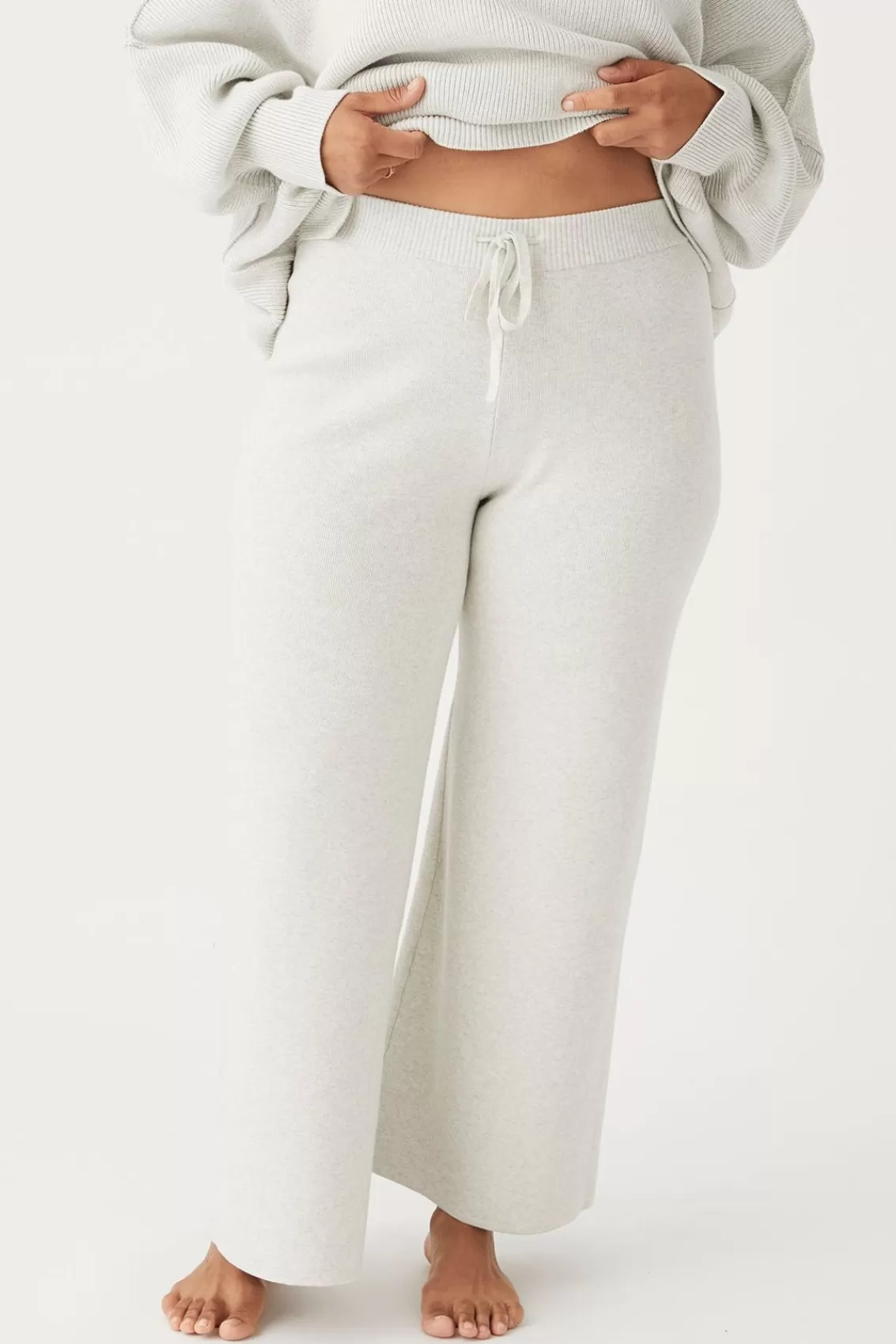 Women Arcaa Bottoms>Harriet Organic Knit Pants-Grey Marle