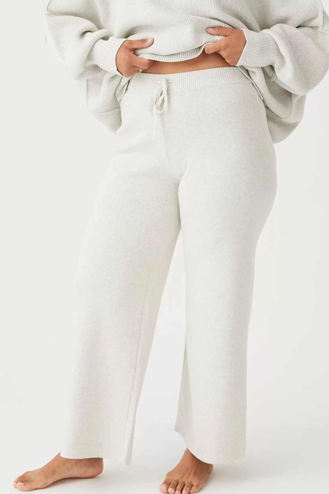 Women Arcaa Bottoms>Harriet Organic Knit Pants-Grey Marle