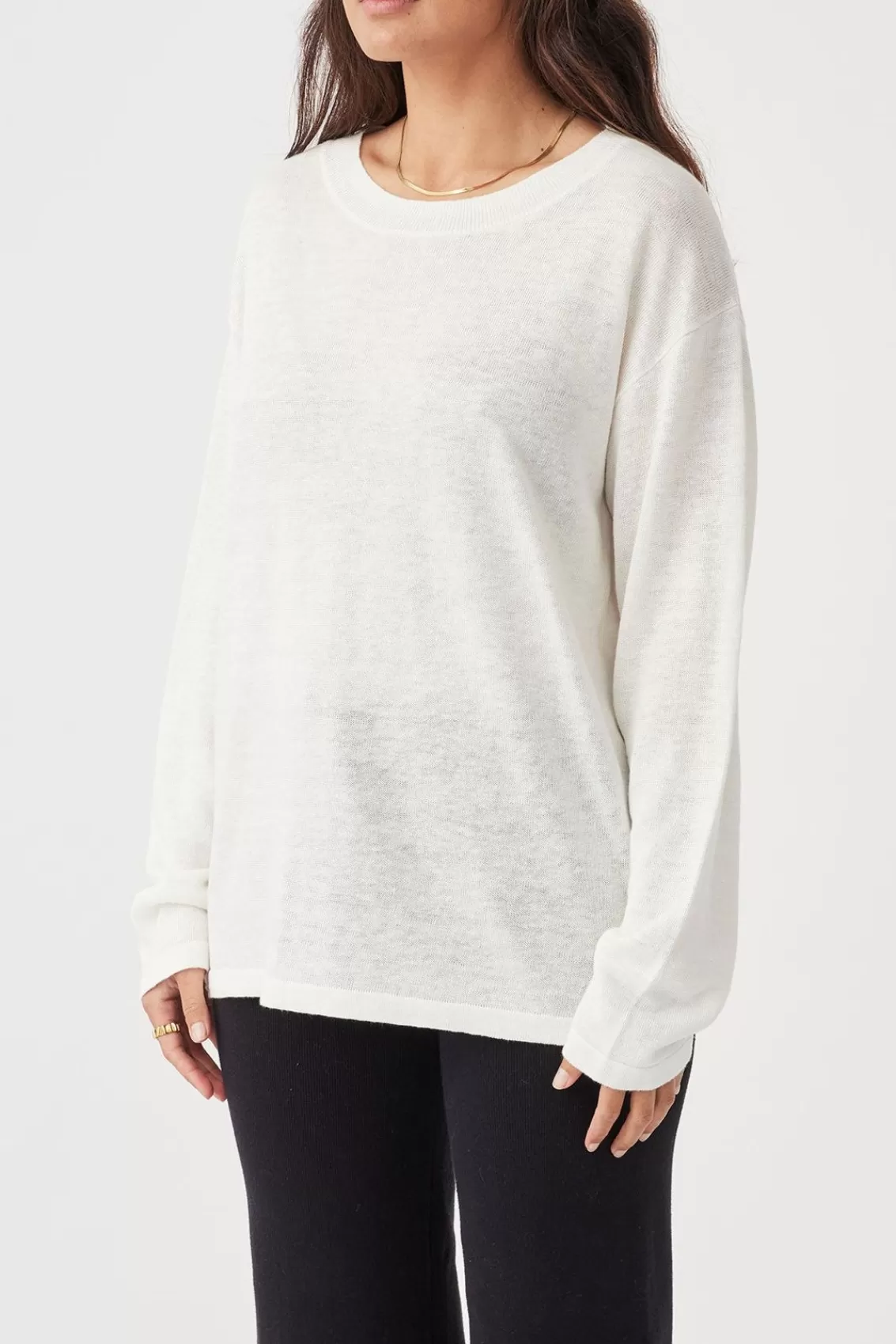 Women Arcaa Tops>Hugo Long Sleeve Tshirt-Cream