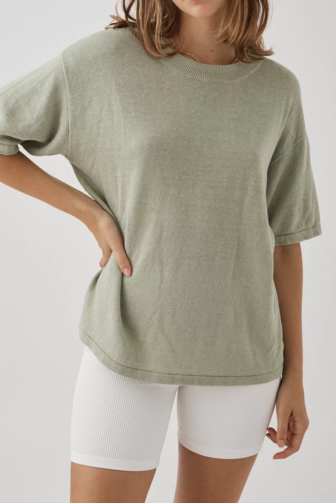 Women Arcaa Lightweight Knitwear>Hugo Tshirt-Aloe