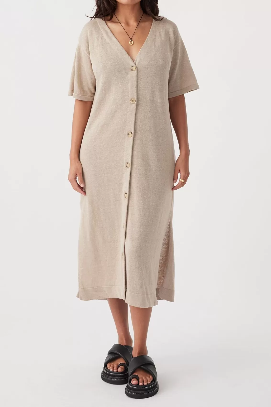 Women Arcaa Dresses>Julia Midi Dress-Taupe