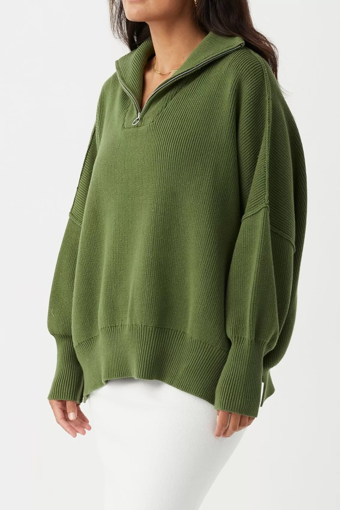 Women Arcaa Sweaters>London Zip Sweater-Caper