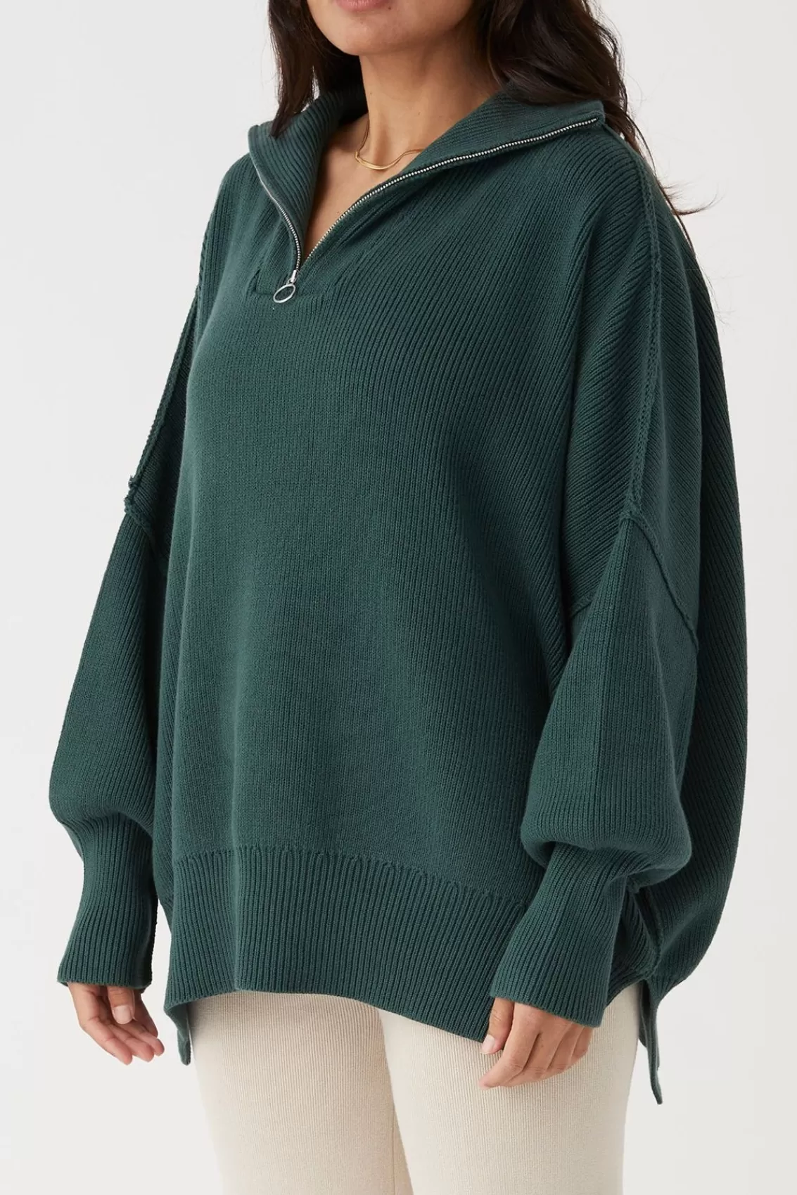 Women Arcaa Sweaters>London Zip Sweater-Forest