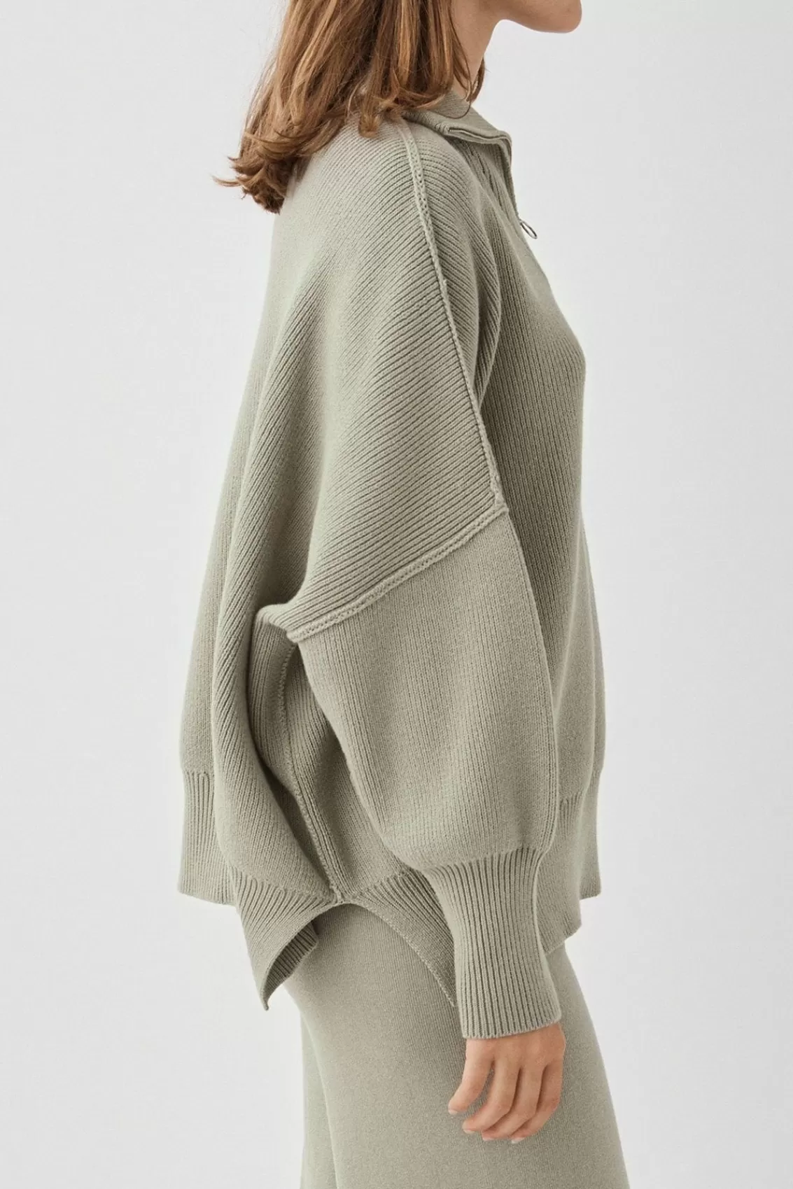 Women Arcaa Sweaters>London Zip Sweater-Sage