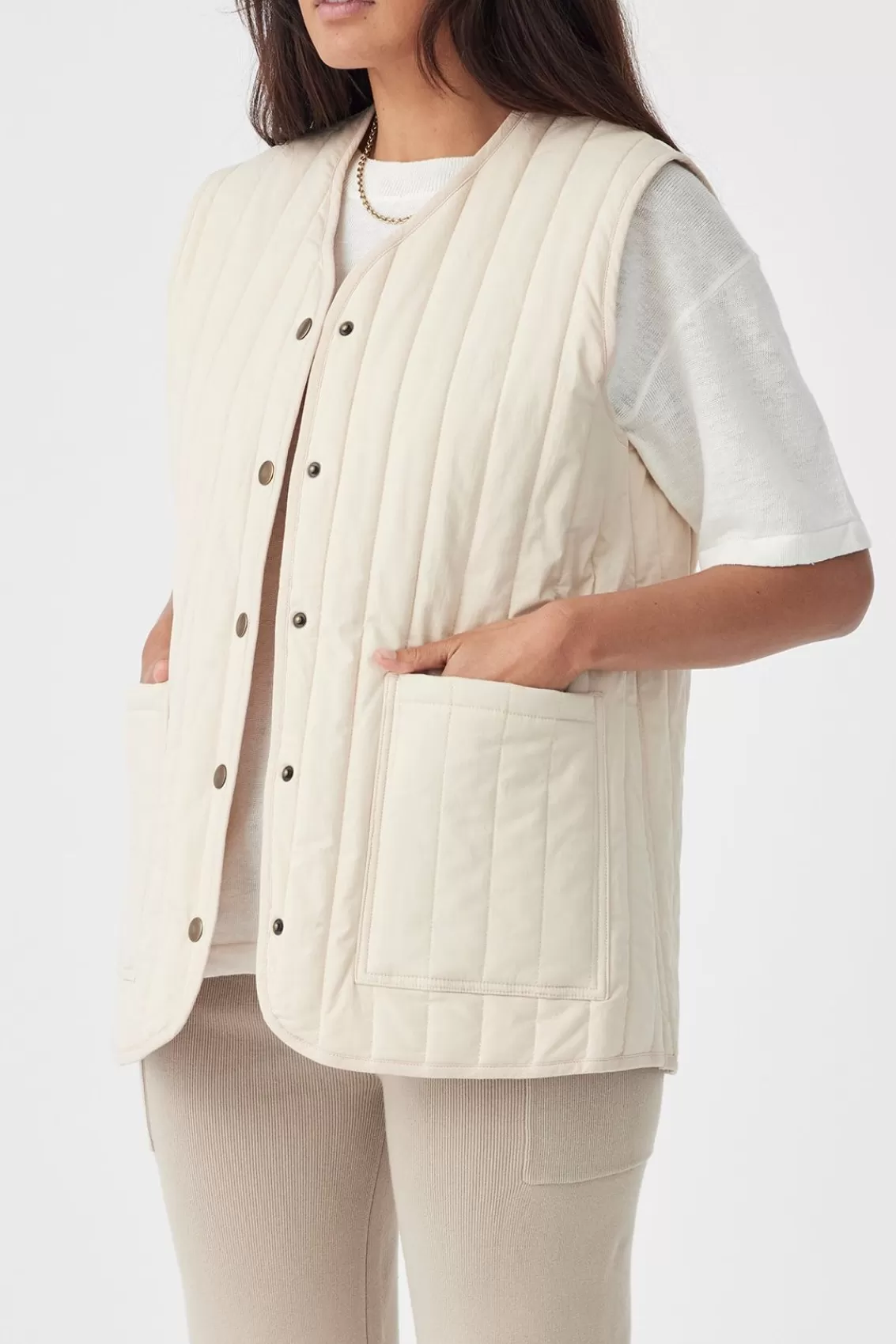 Women Arcaa Jackets>Mae Vest-Sand