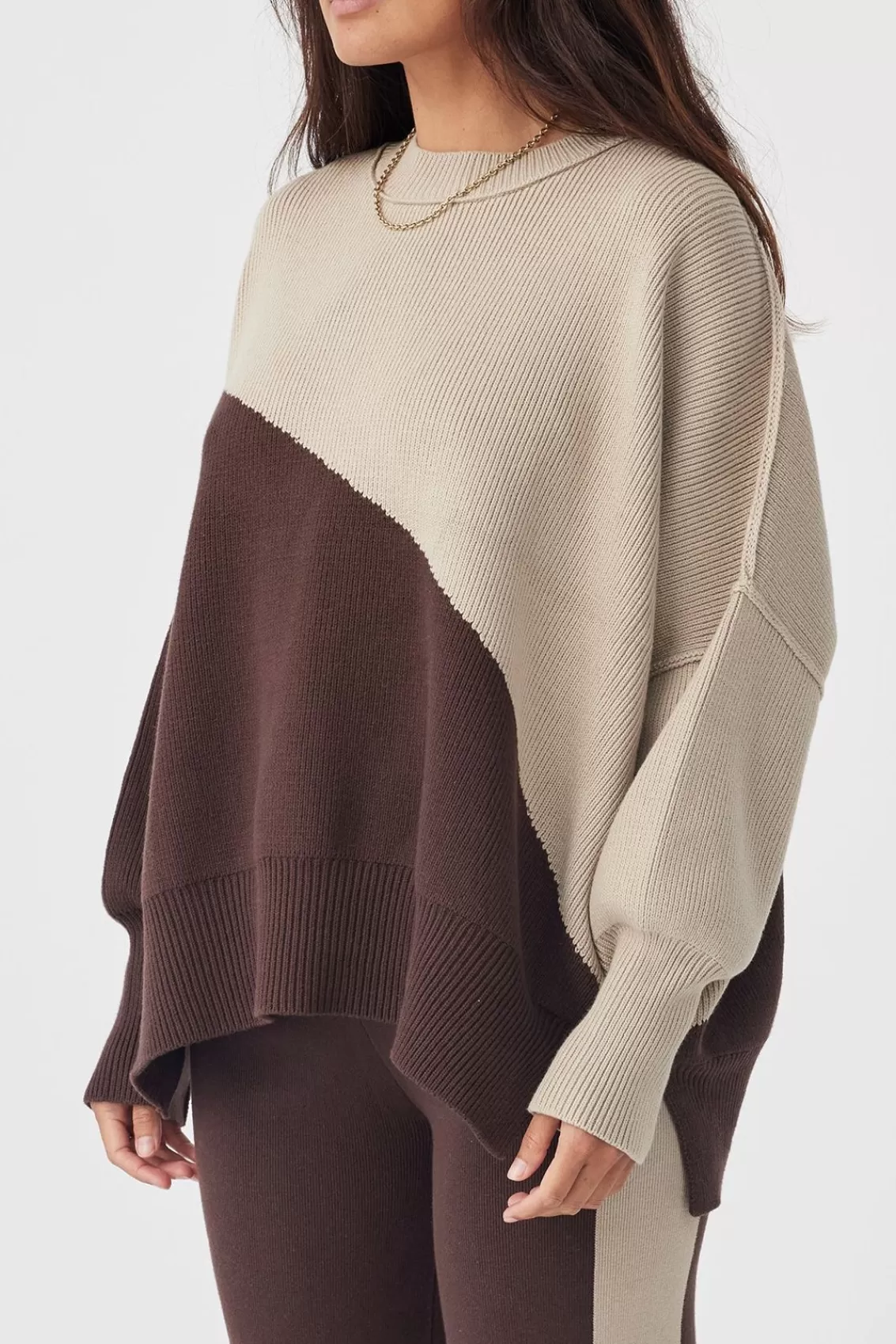 Women Arcaa Sweaters>Neo Sweater-Chocolate & Taupe