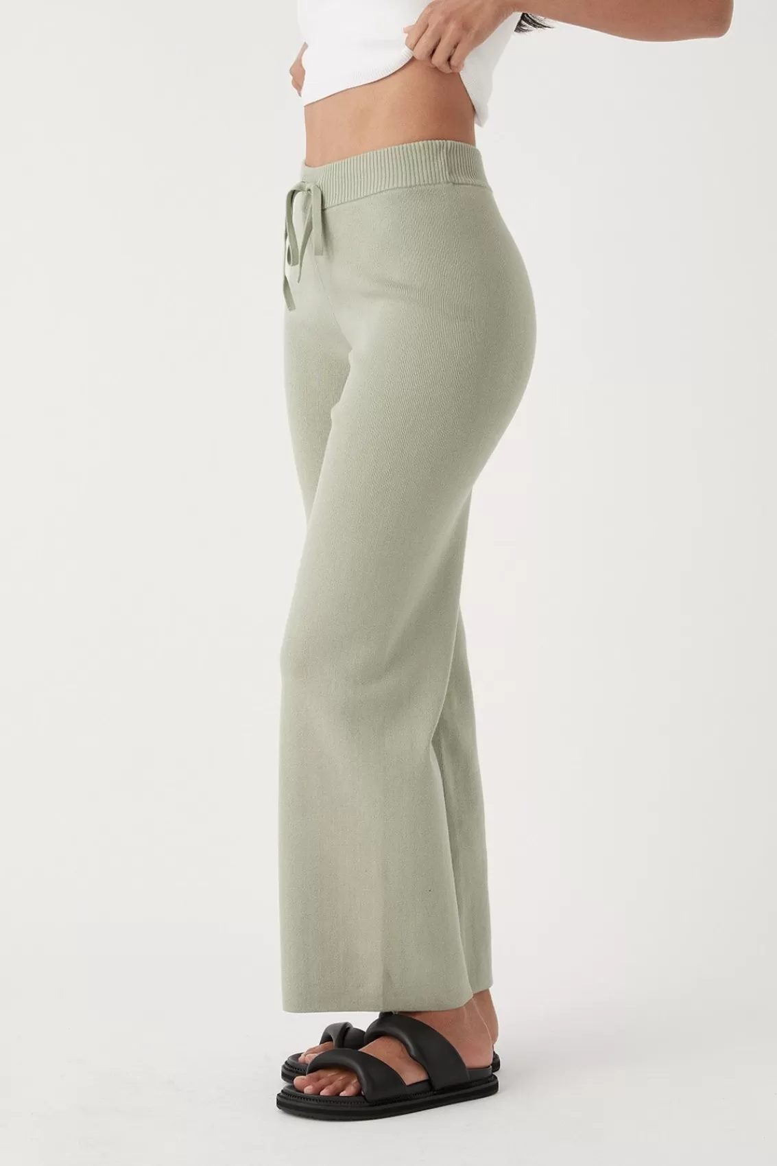 Women Arcaa Bottoms>Noa Organic Knit Pants-Sage