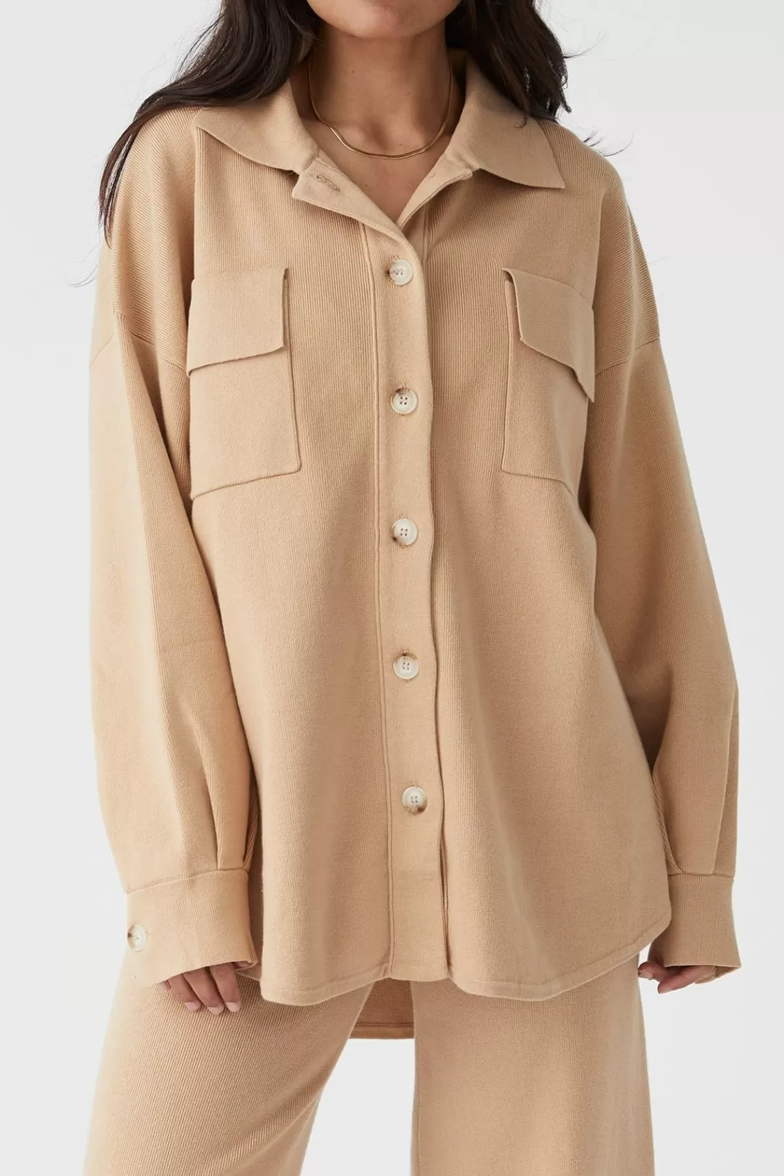 Women Arcaa Knitwear>Remy Shirt Jacket-Honey