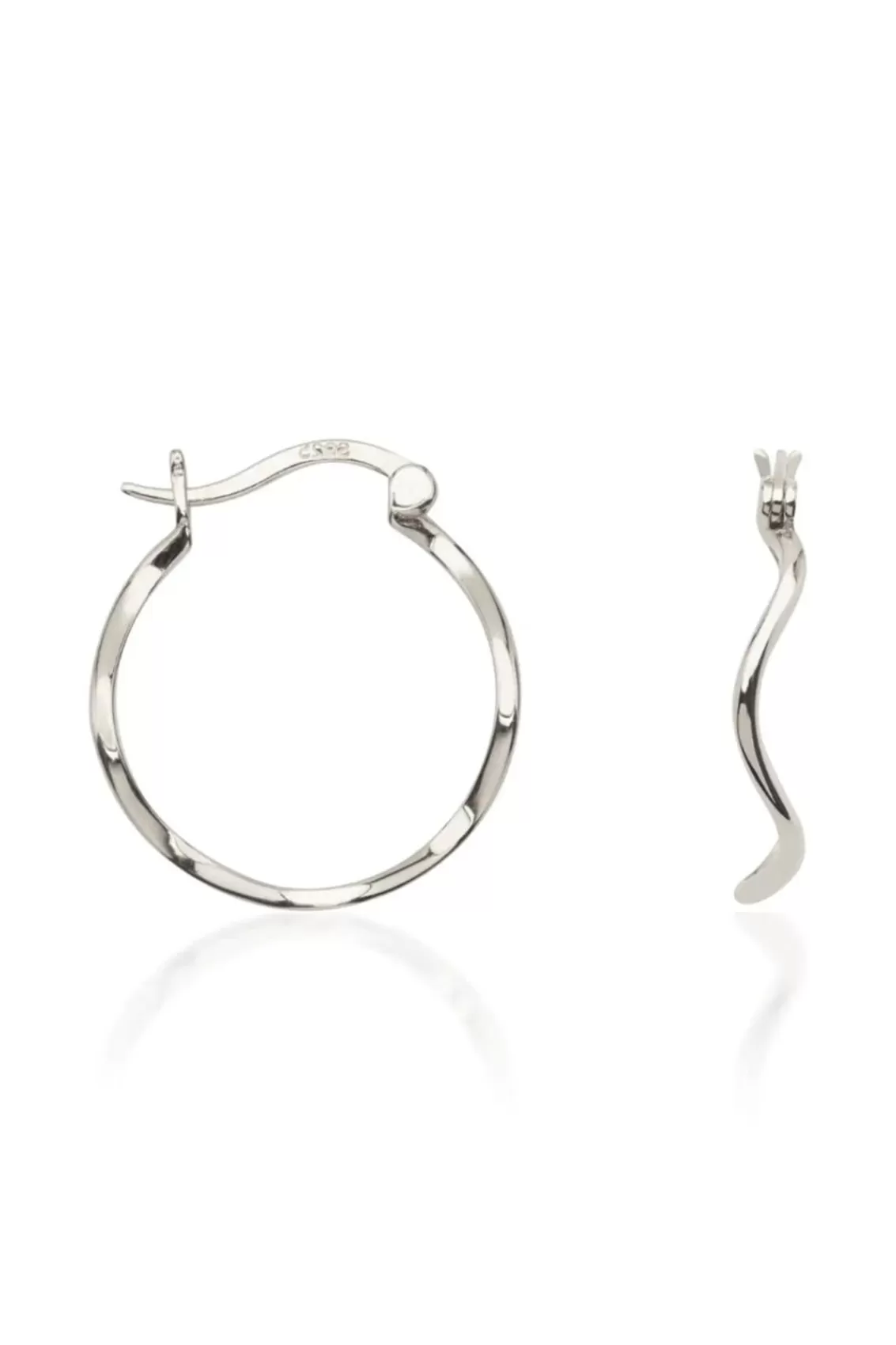 Women Arcaa Accessories>Saint Valentine-Vera Wave Hoops-Silver