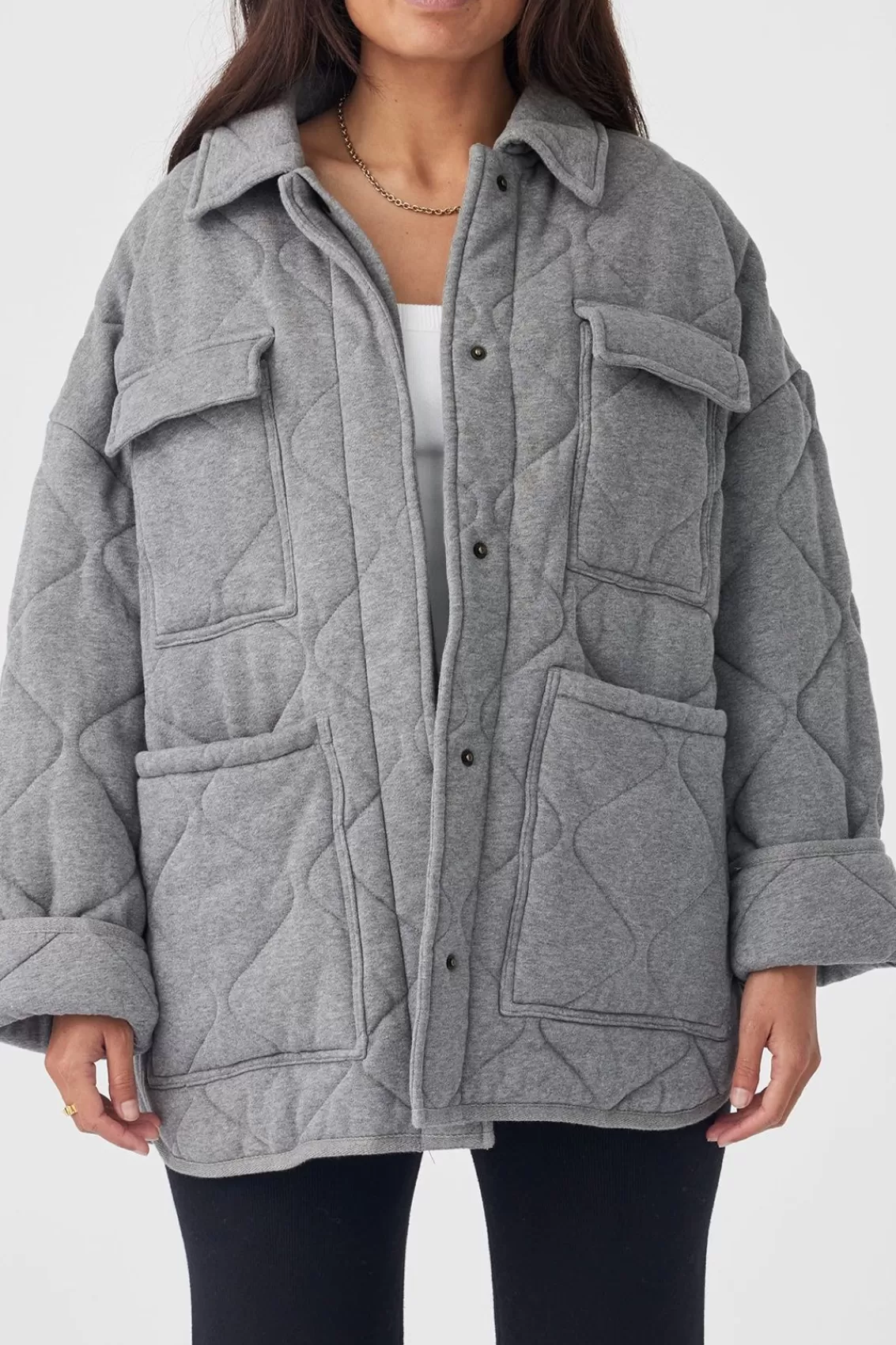 Women Arcaa Jackets>Sia Jacket-Dark Grey Marle