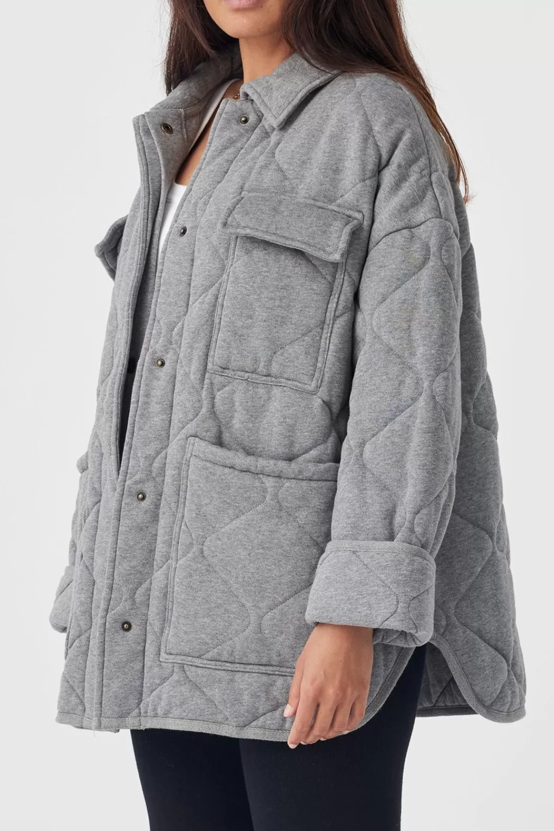 Women Arcaa Jackets>Sia Jacket-Dark Grey Marle