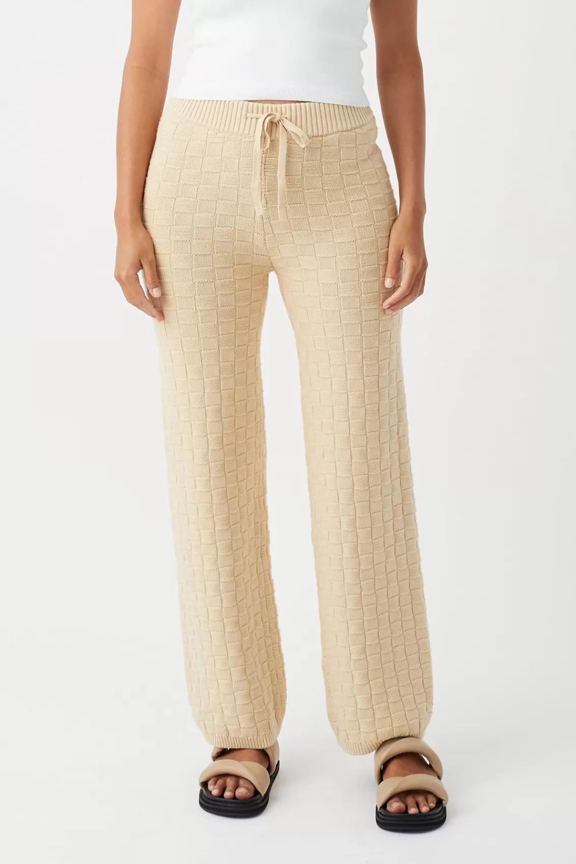 Women Arcaa Bottoms>Sierra Organic Knit Pant-Oat