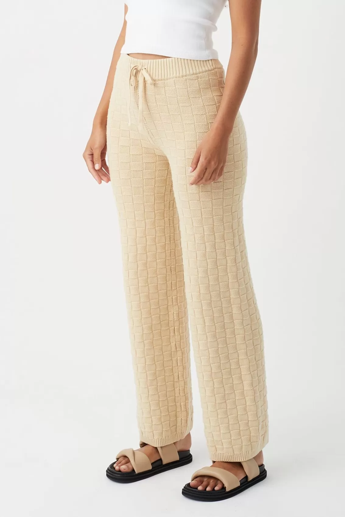 Women Arcaa Bottoms>Sierra Organic Knit Pant-Oat