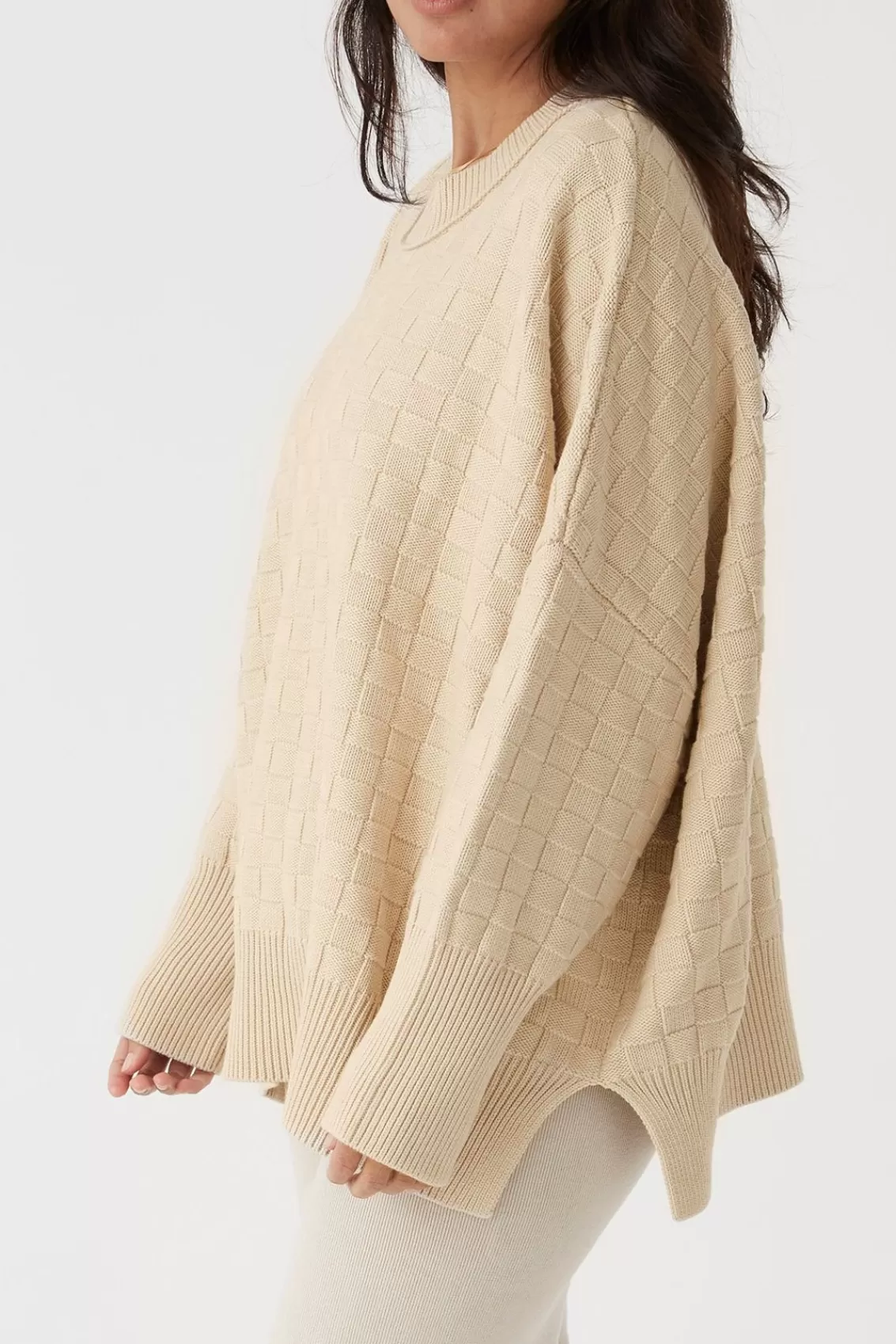 Women Arcaa Sweaters>Sierra Organic Knit Sweater-Oat