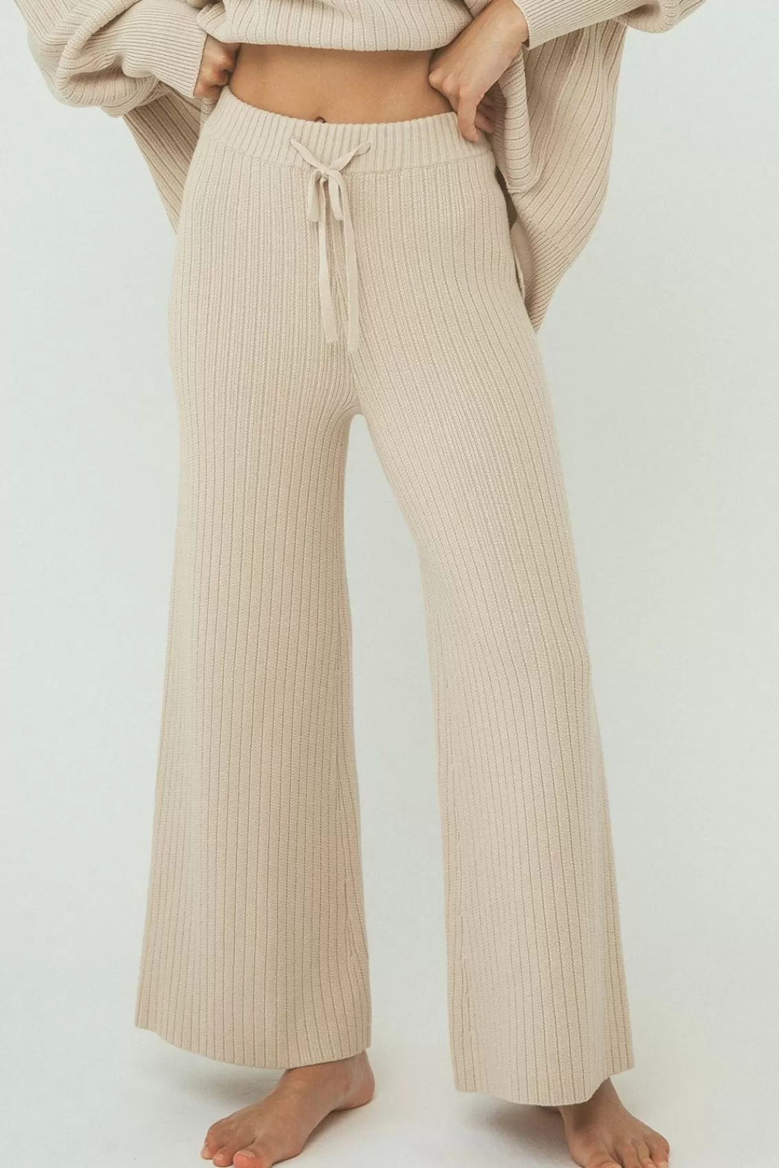 Women Arcaa Knitwear>Vera Organic Knit Pants-Sand