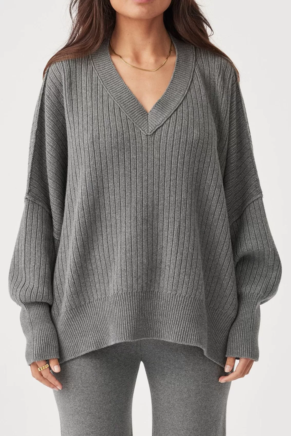 Women Arcaa Sweaters>Vera Sweater-Dark Grey Marle