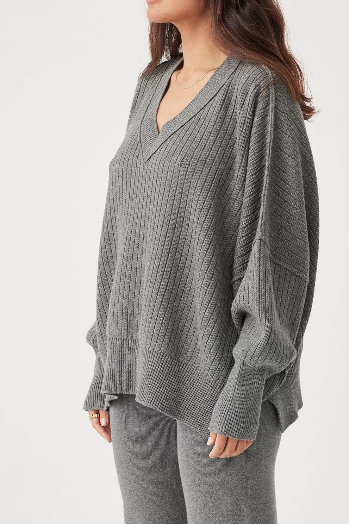 Women Arcaa Sweaters>Vera Sweater-Dark Grey Marle